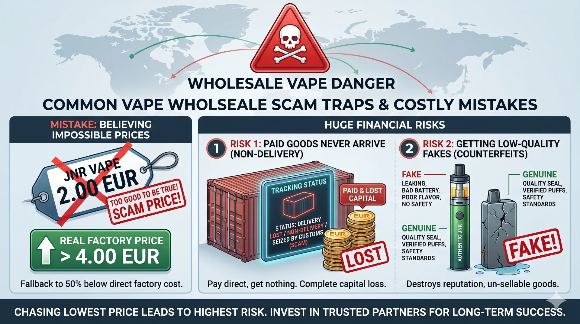 A red warning sign with a skull and crossbones