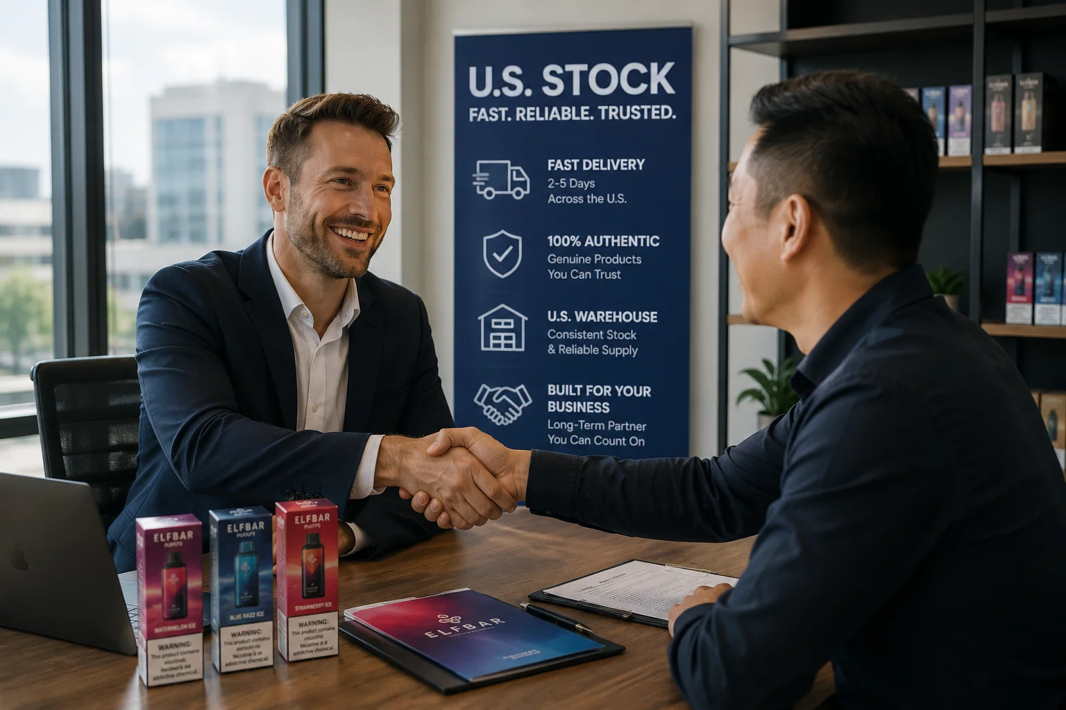 two business people shaking hands