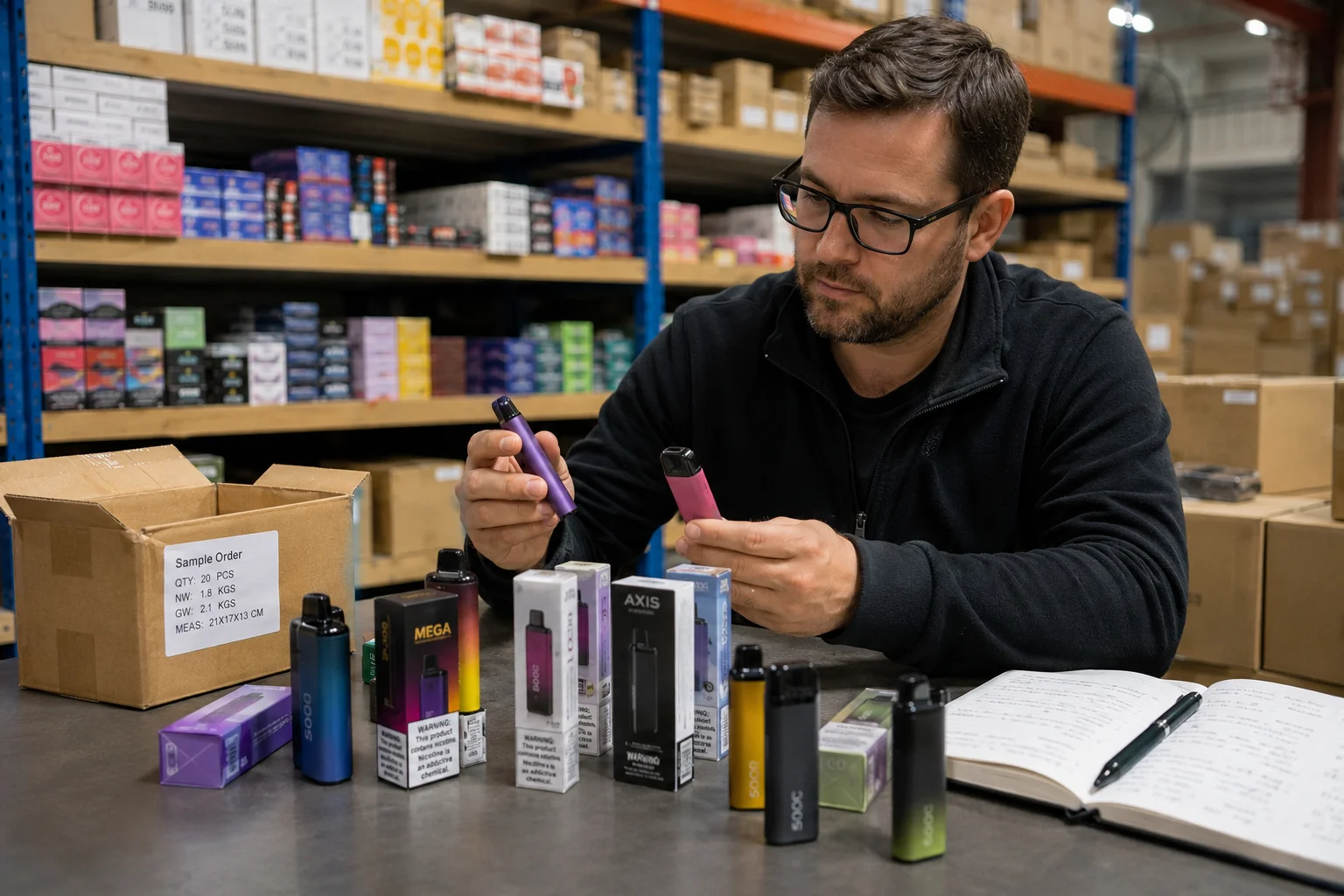 Testing new vape brands from a wholesale supplier