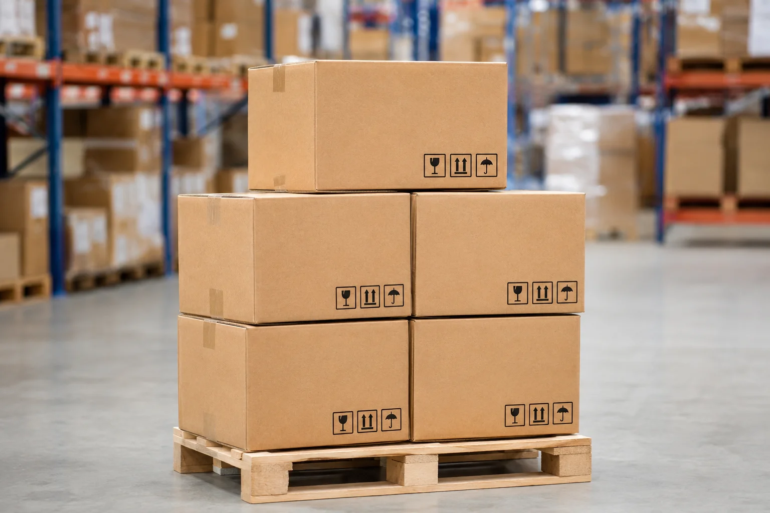 Low MOQ Order A small stack of boxes representing a low MOQ order