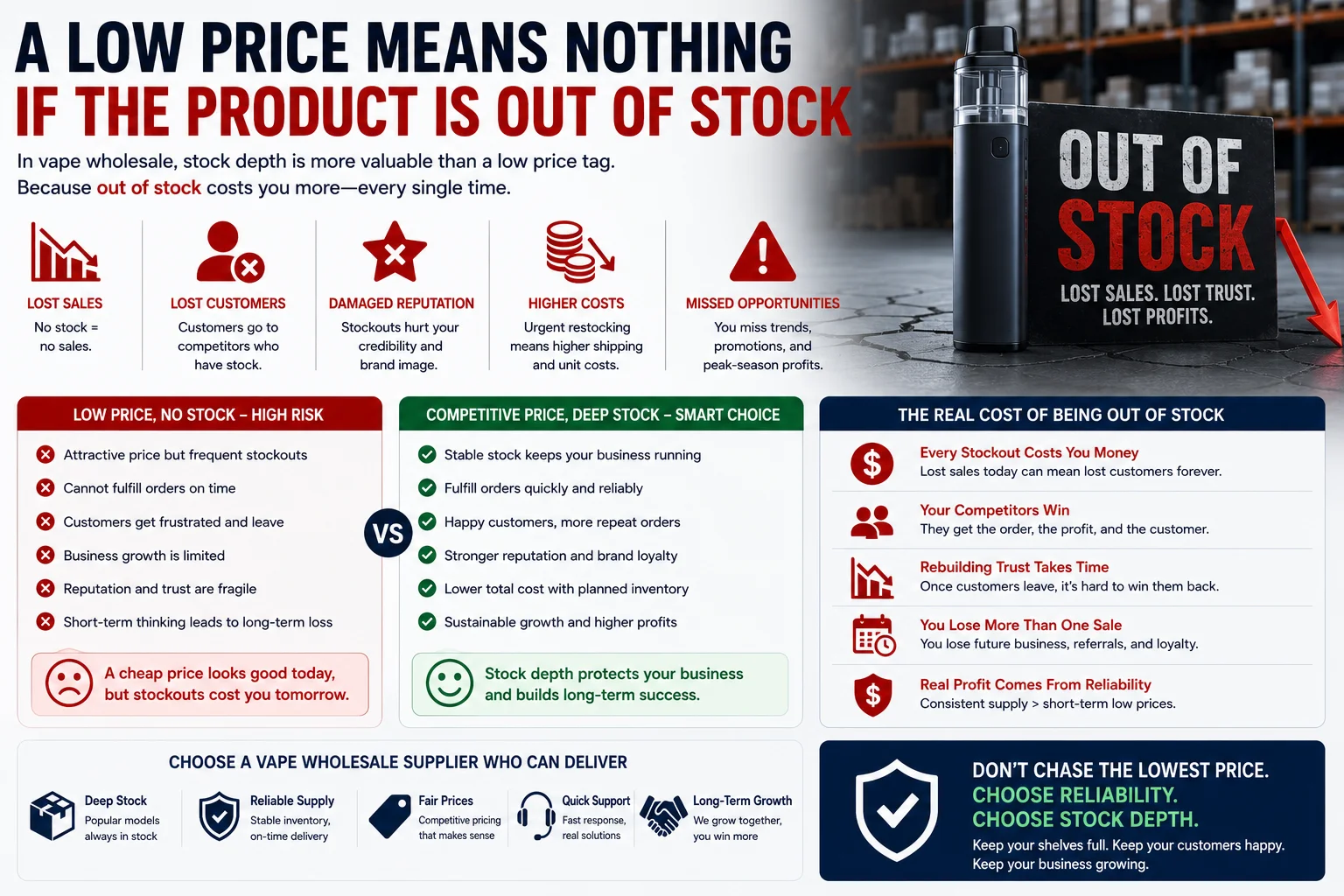 supplier stock depth long term vape wholesale growth