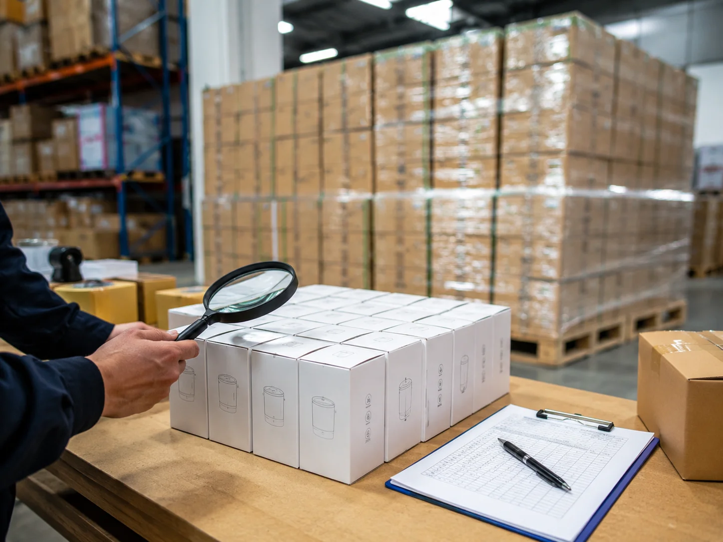 Using Small Test Orders to Verify Quality A magnifying glass over a small order of 50 units