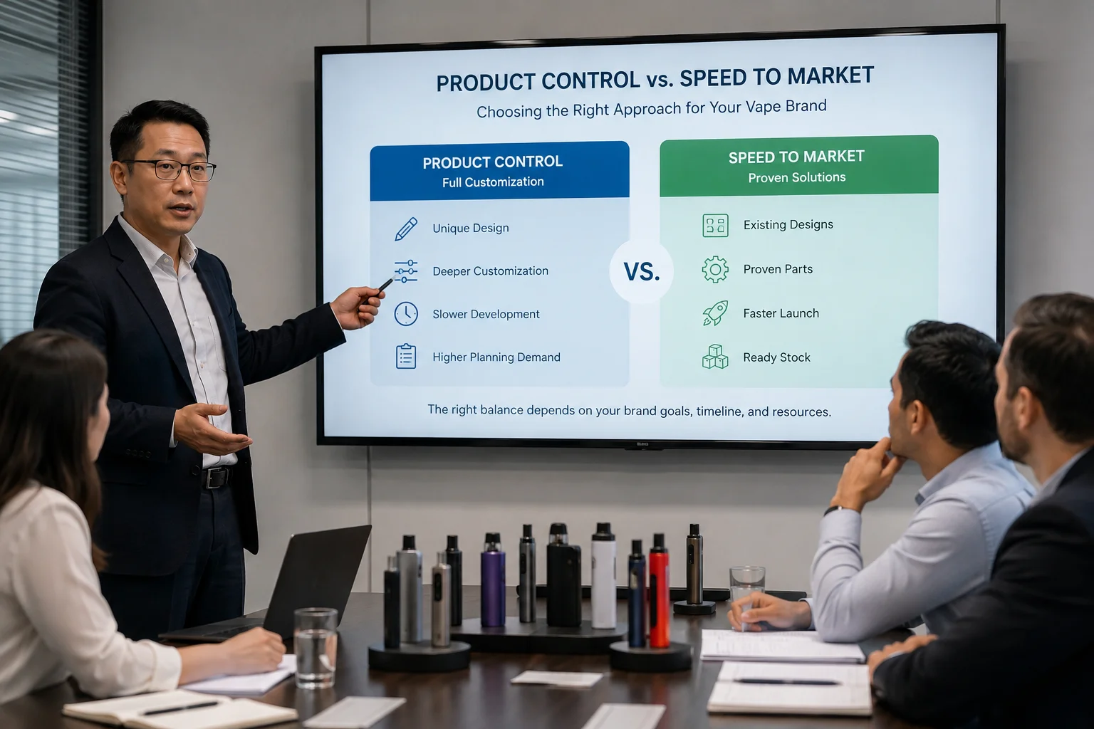 vape product control vs speed to market