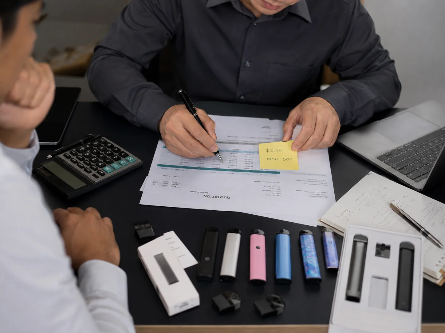 Supplier changing price and MOQ often a price tag being changed by hand