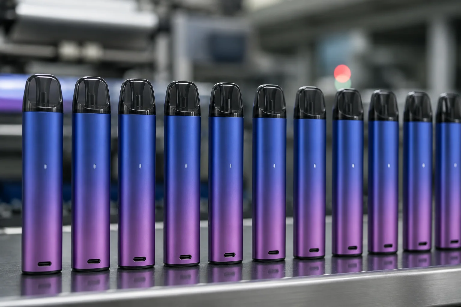 Consistent Vape Product Quality A line of identical, high-quality vape products