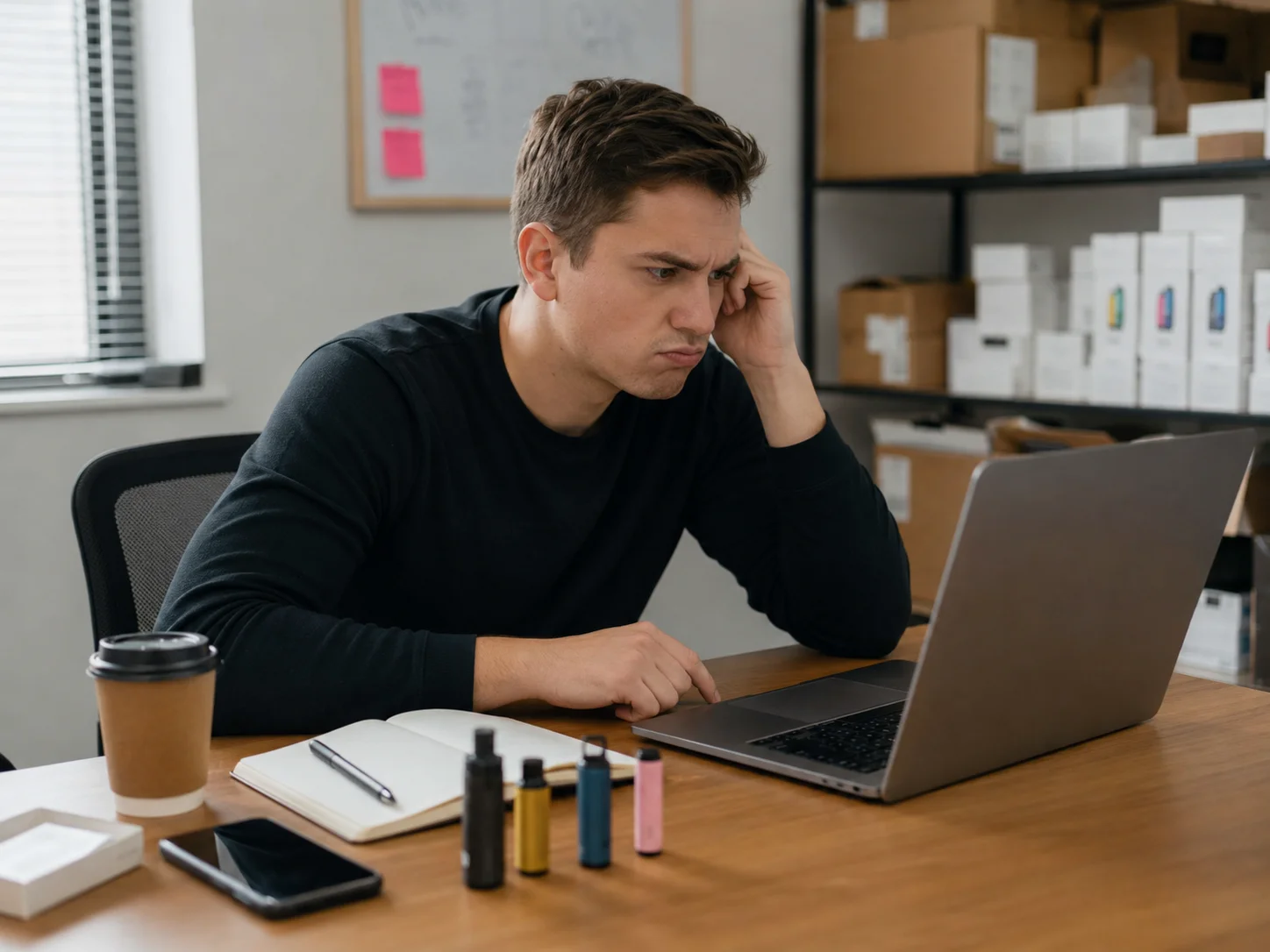Slow supplier replies are a red flag a person waiting by their laptop for an email