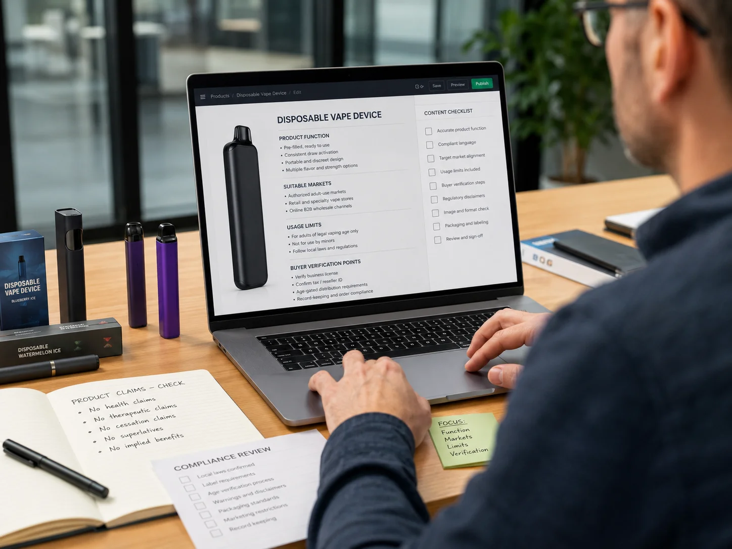 vape product page content strategy