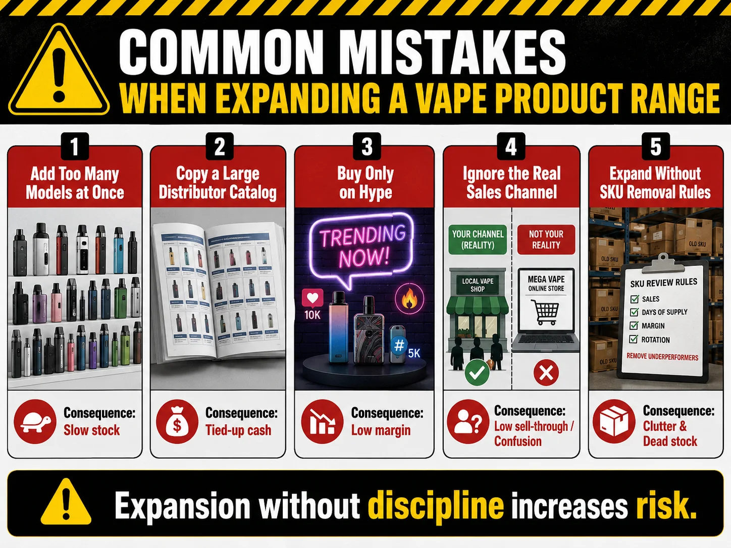 Common vape SKU management mistakes for wholesalers