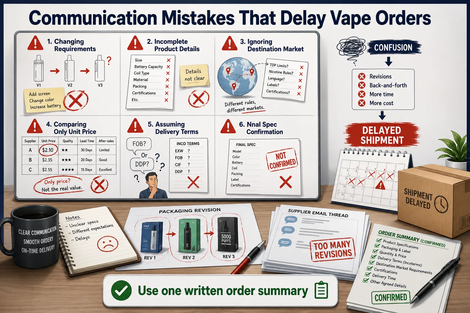 How small importers should talk to suppliers more clearly to avoid vape order delays