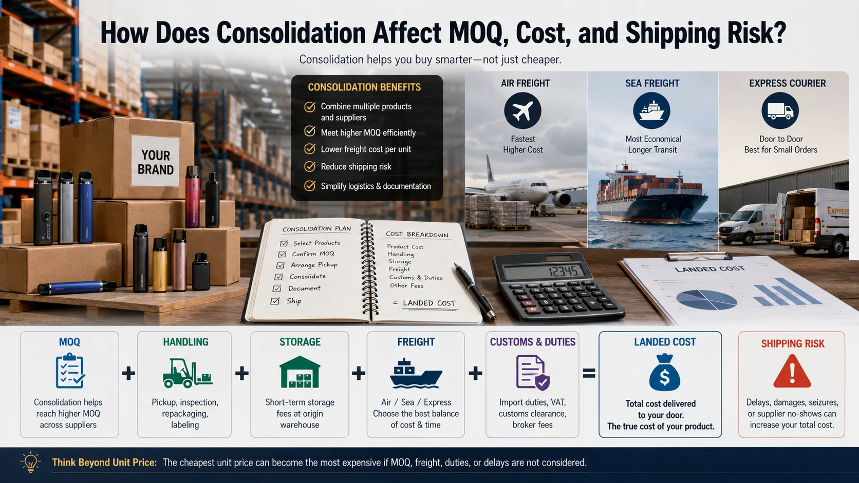 Vape wholesale MOQ and shipping planning consolidated vape wholesale order shipping and MOQ planning