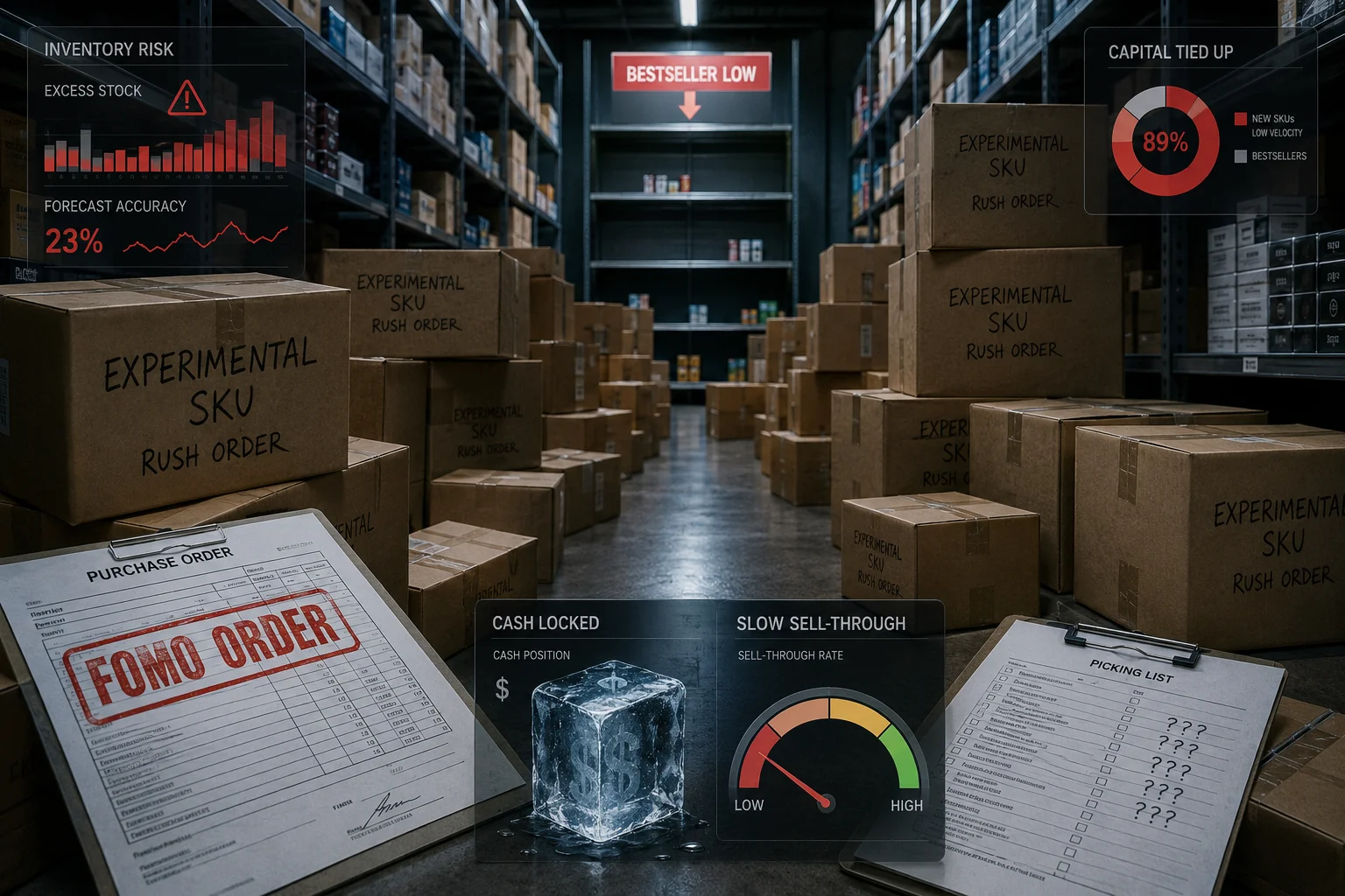 a vape buyer making the mistake of ordering too many new products at once