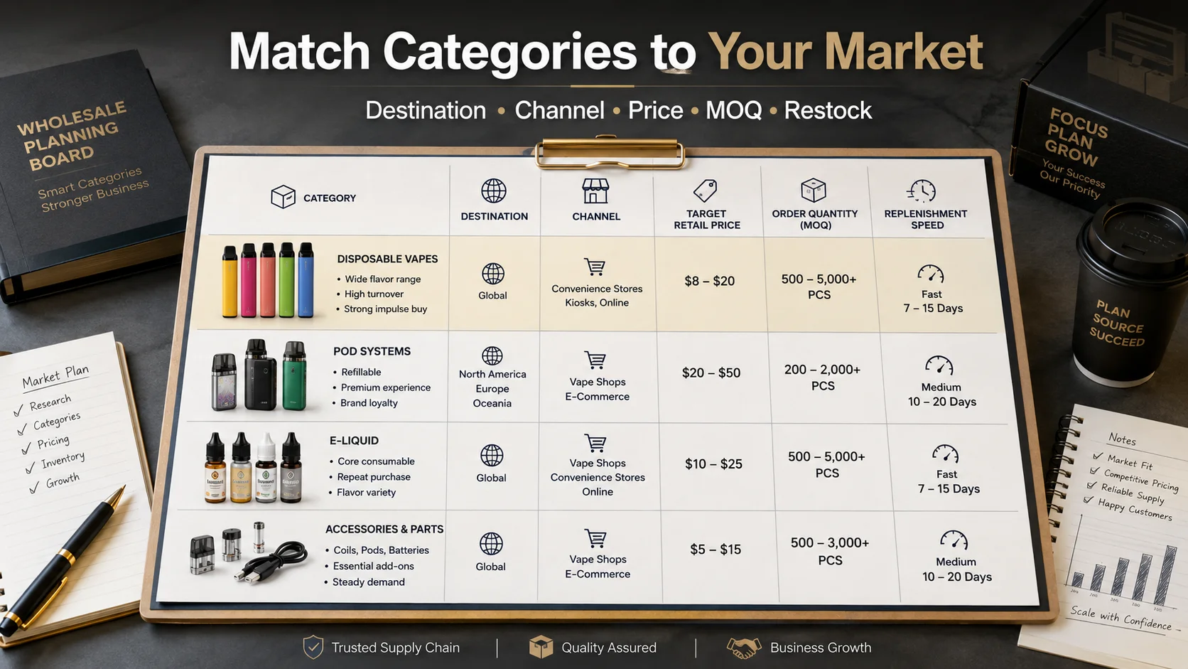 How to judge if a product line fits your market with KingVape wholesale categories