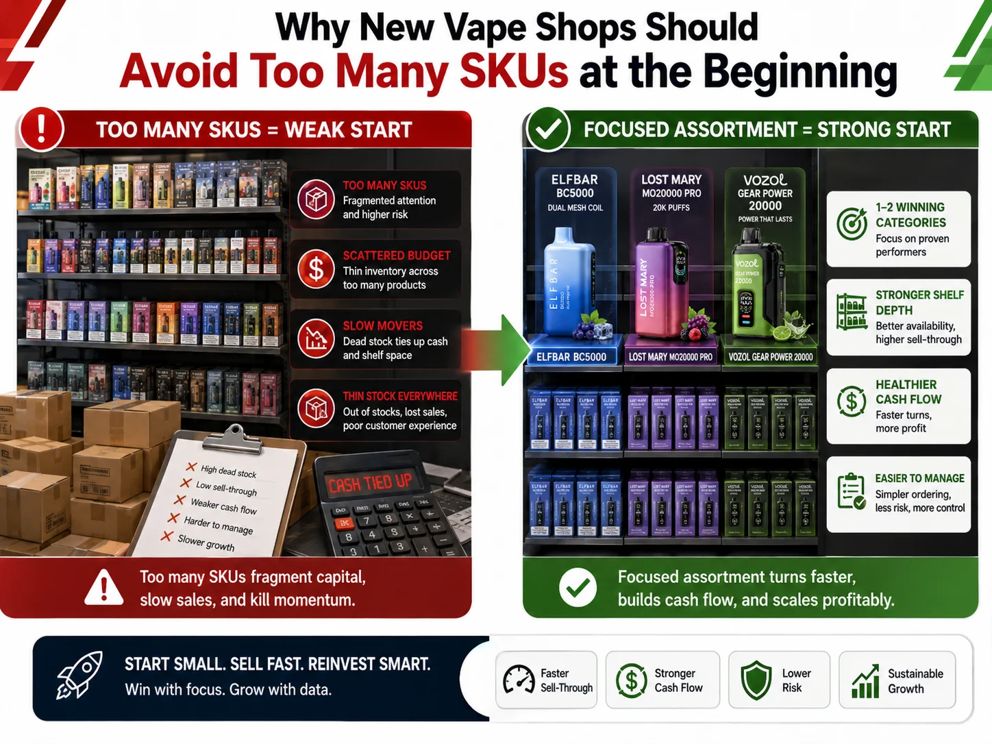 too many vape products on shelf vape shop inventory overload