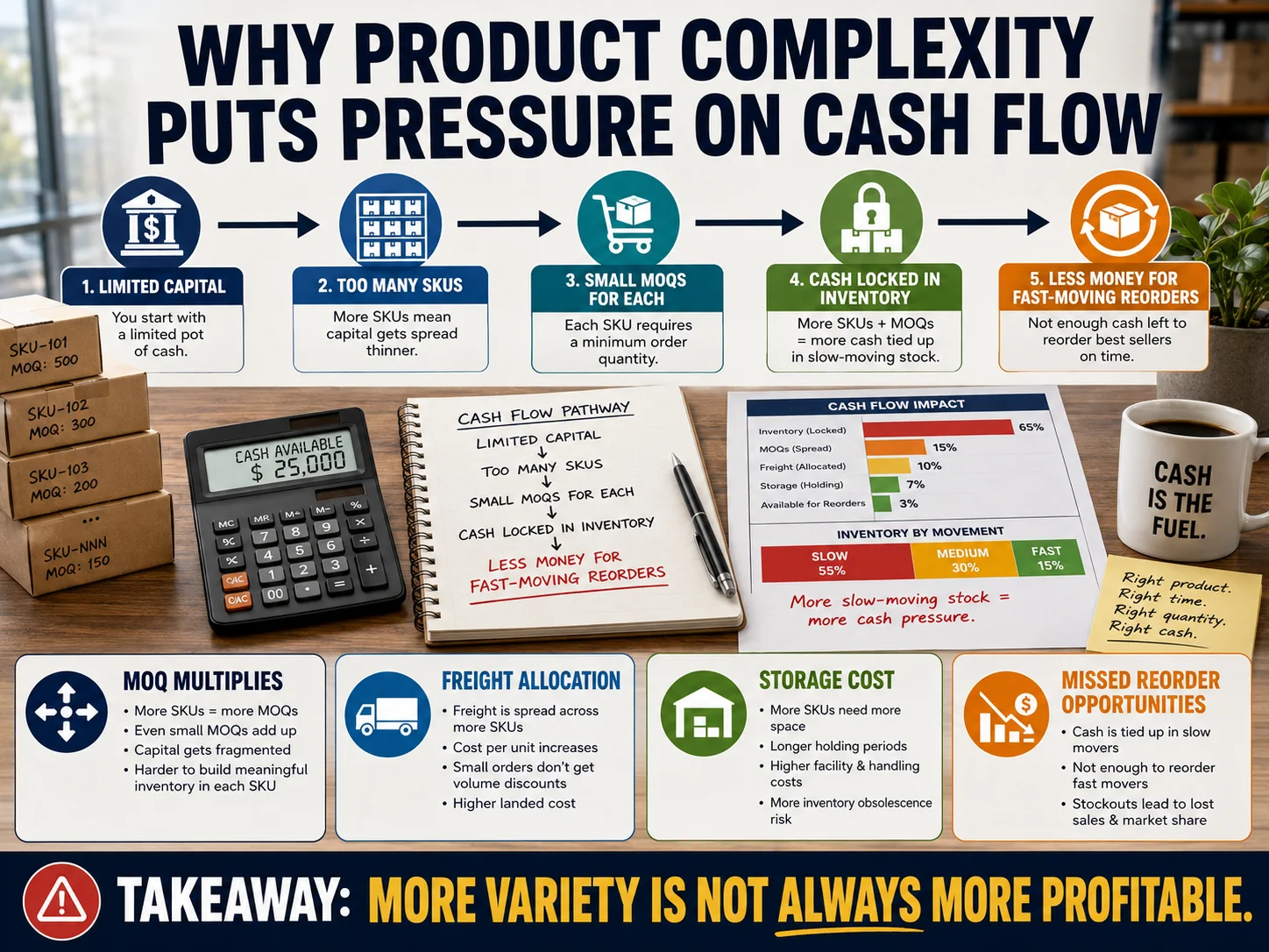 How product complexity affects small vape wholesalers cash flow
