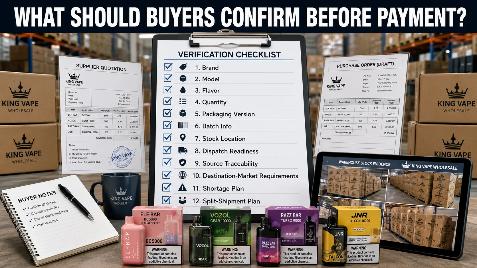 Verify exact vape wholesale stock details Verify vape wholesale stock by exact model flavour quantity and packaging