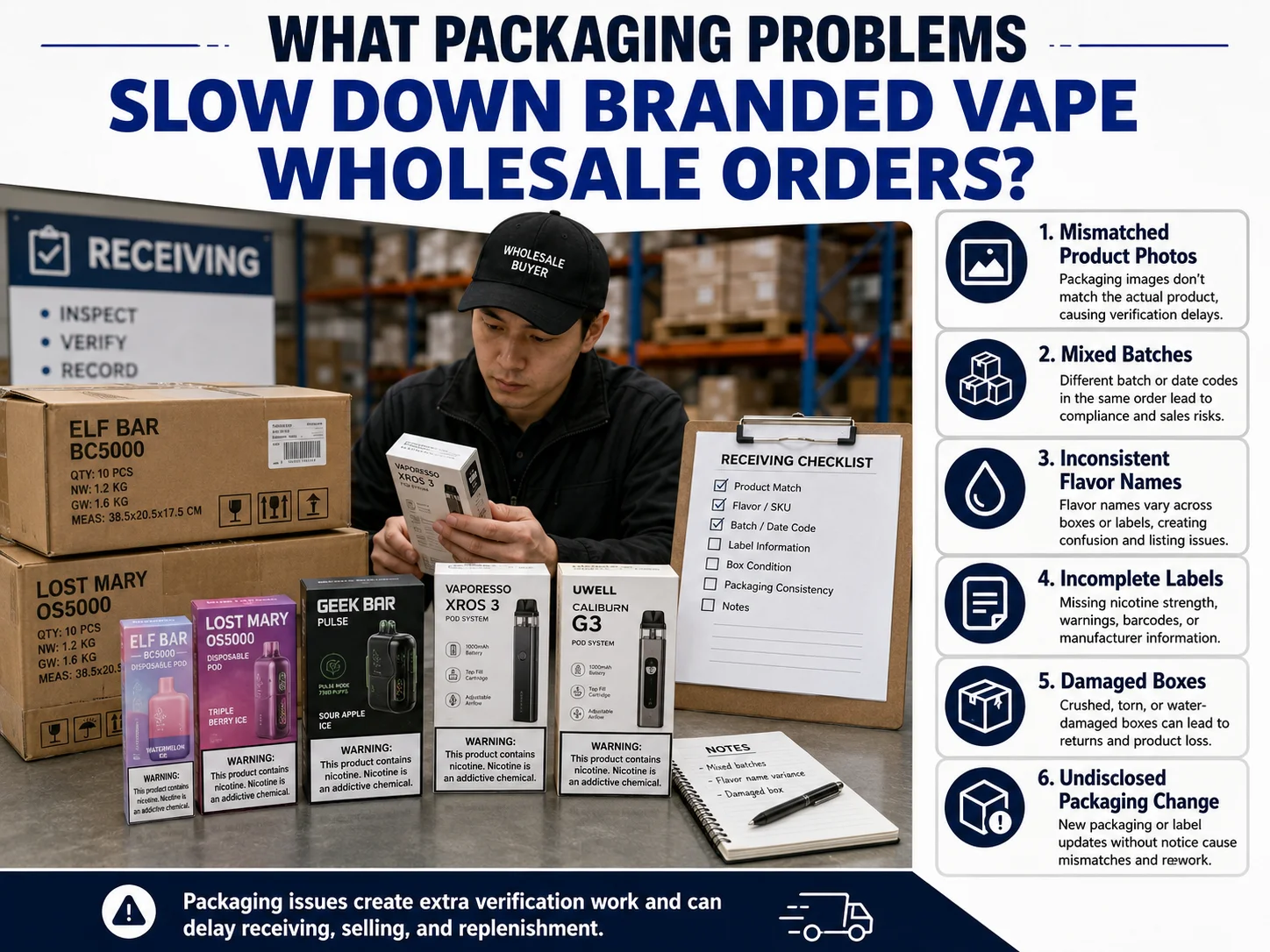 Branded vape wholesale packaging problems to avoid