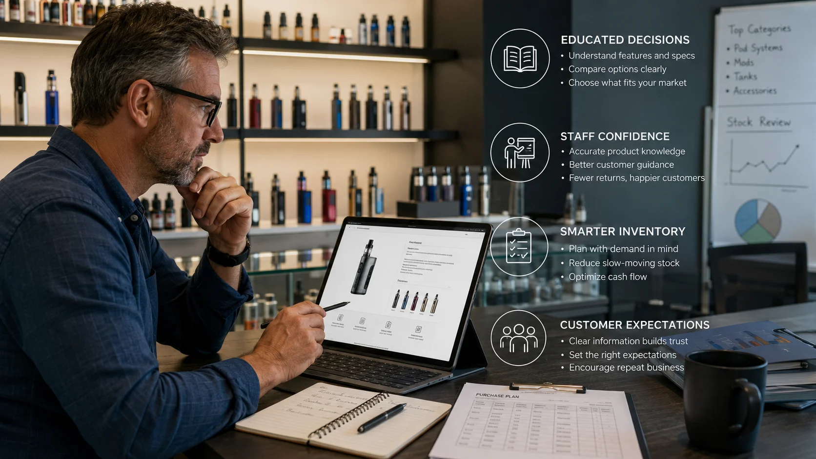 Vape buyer education content for wholesalers and smoke shops