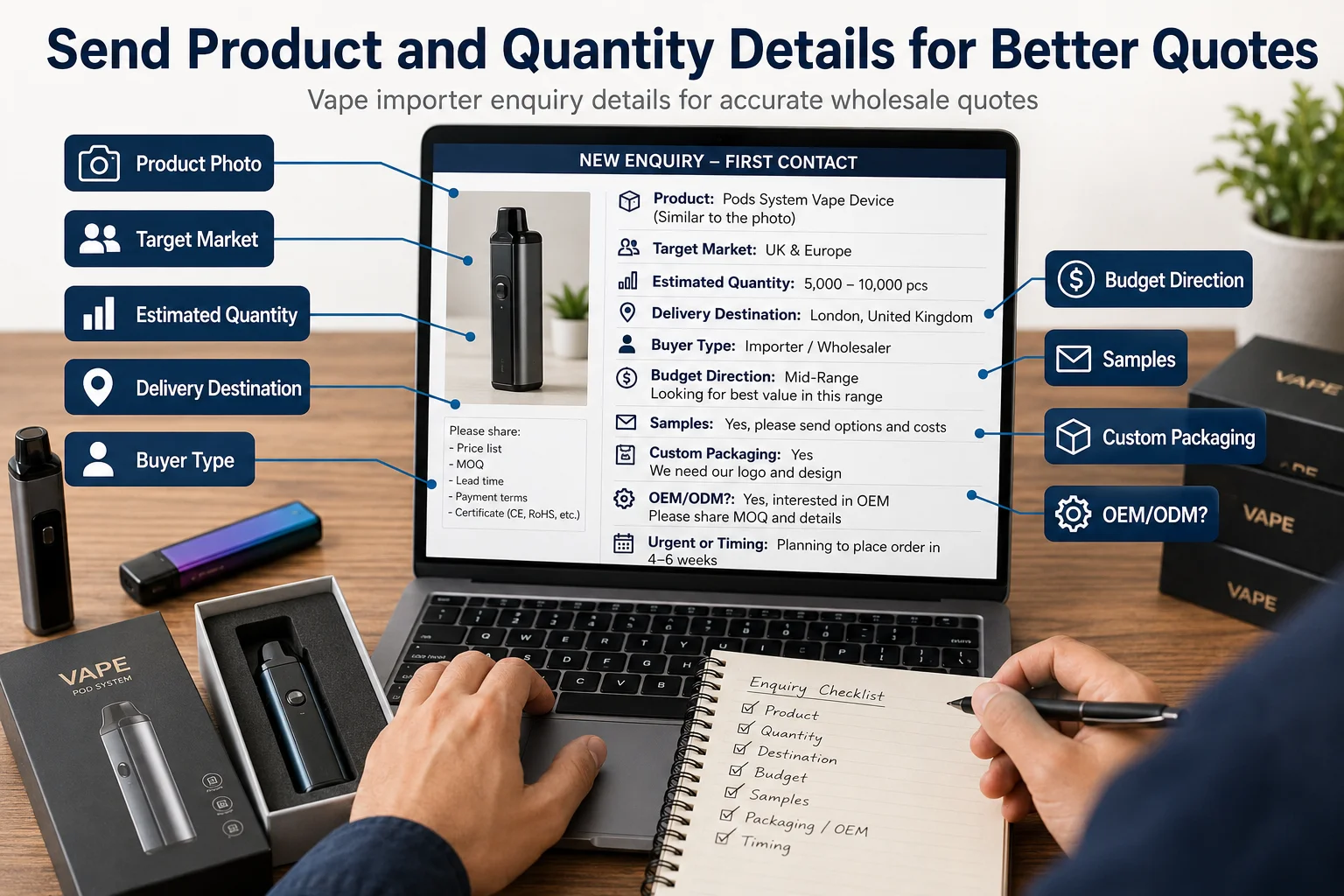How small importers should talk to suppliers more clearly with product and quantity details