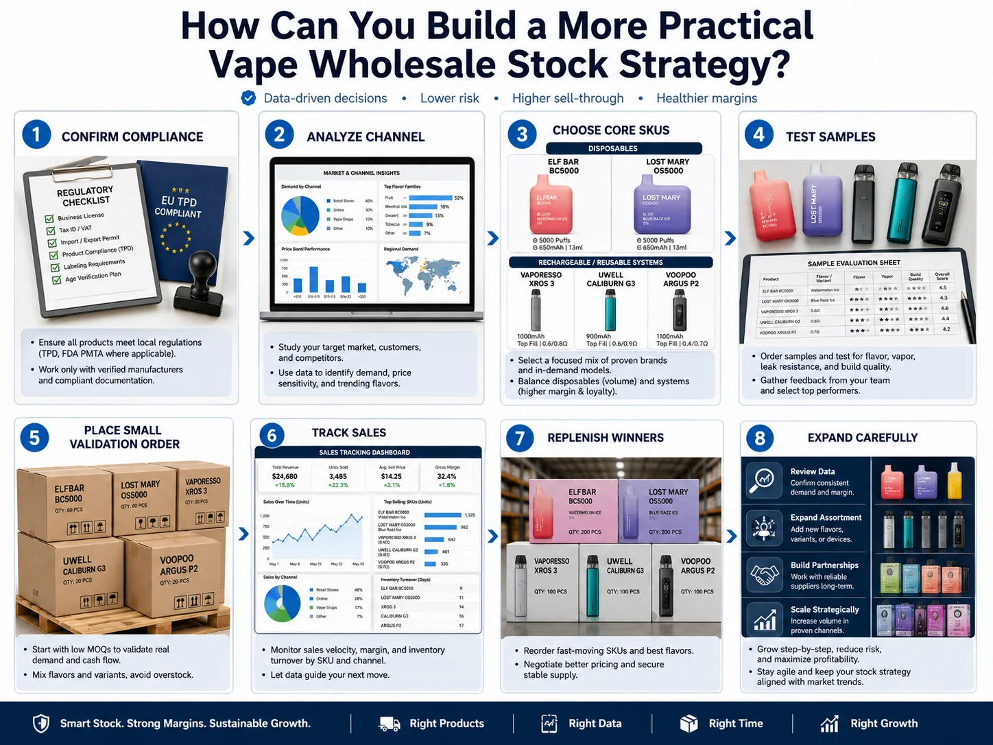 Disposable vs rechargeable vape wholesale stock strategy process