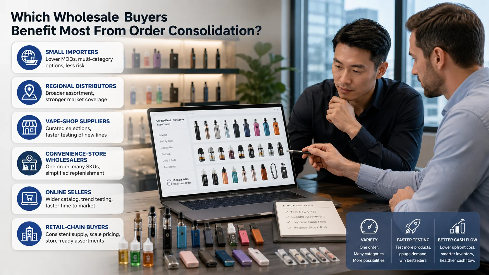 Wholesale vape order consolidation for distributors multi brand vape wholesale order consolidation for regional distributors
