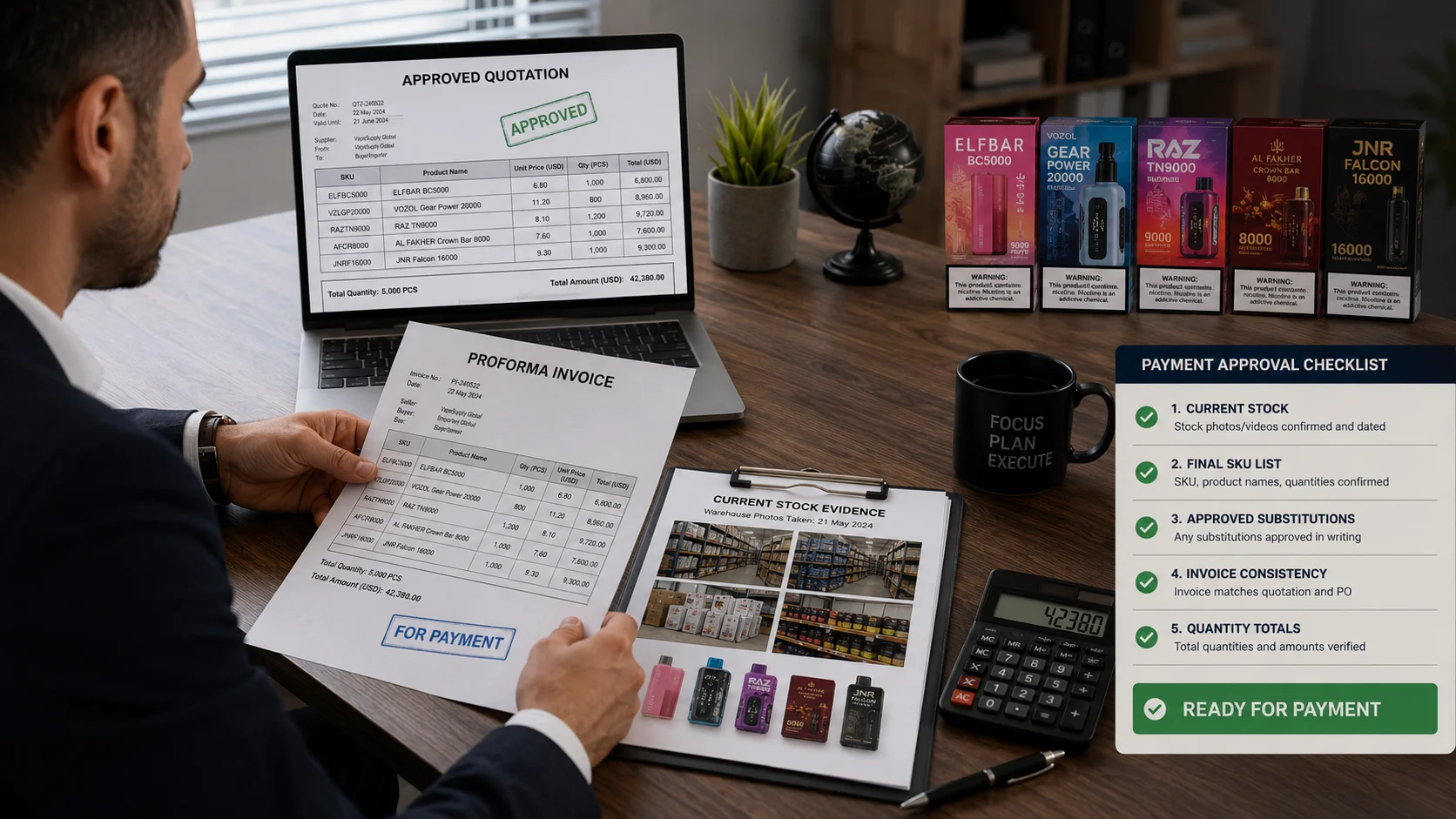 multi brand vape invoice SKU matching for consolidated wholesale orders