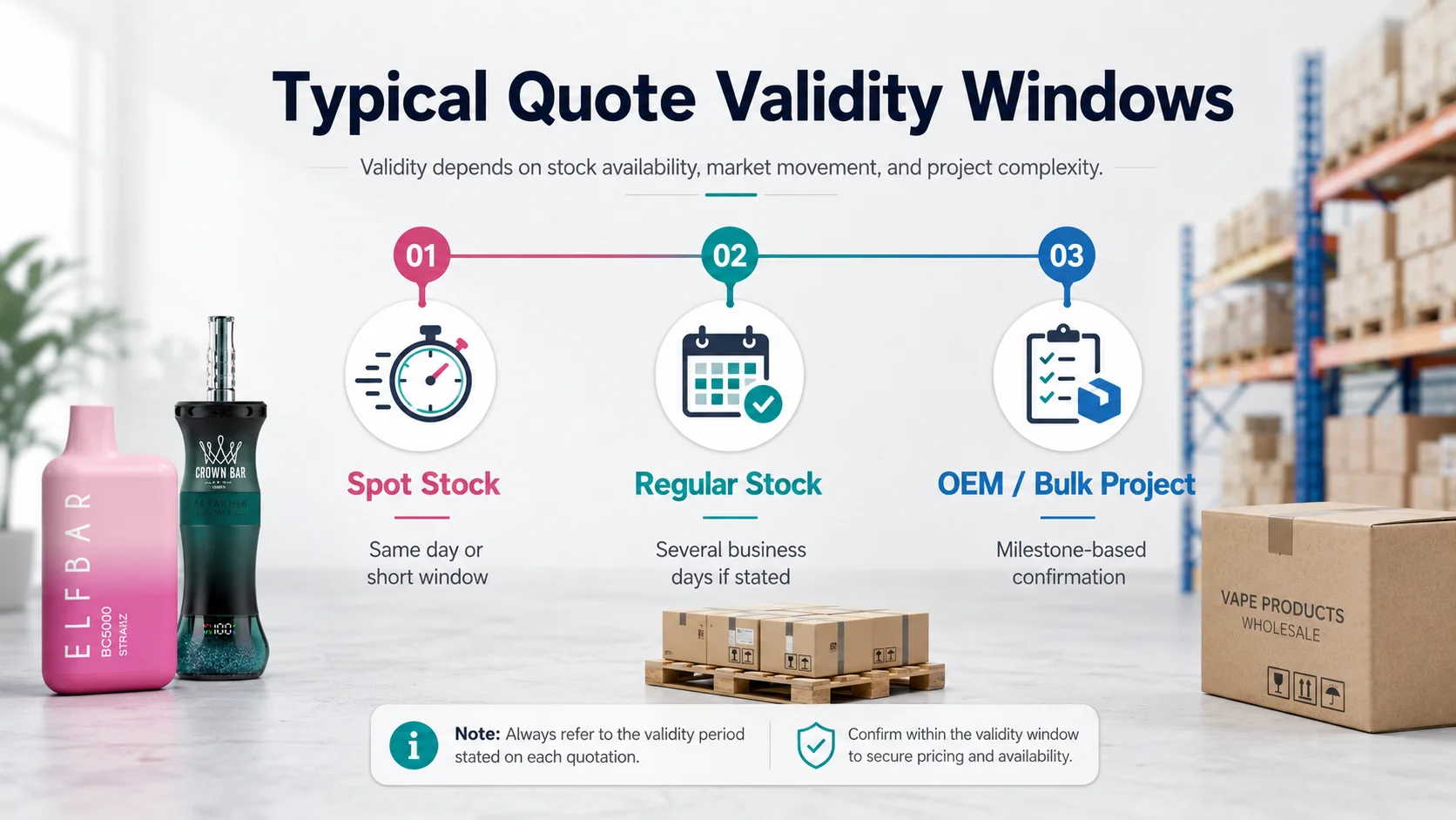 Vape quotation validity by order type different vape wholesale quotation validity periods