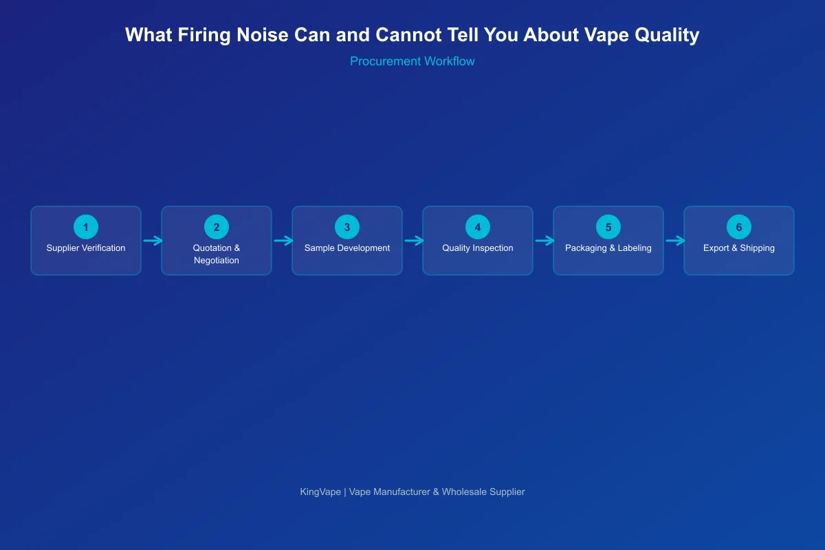 Firing noise sample inspection checklist for vape distributors