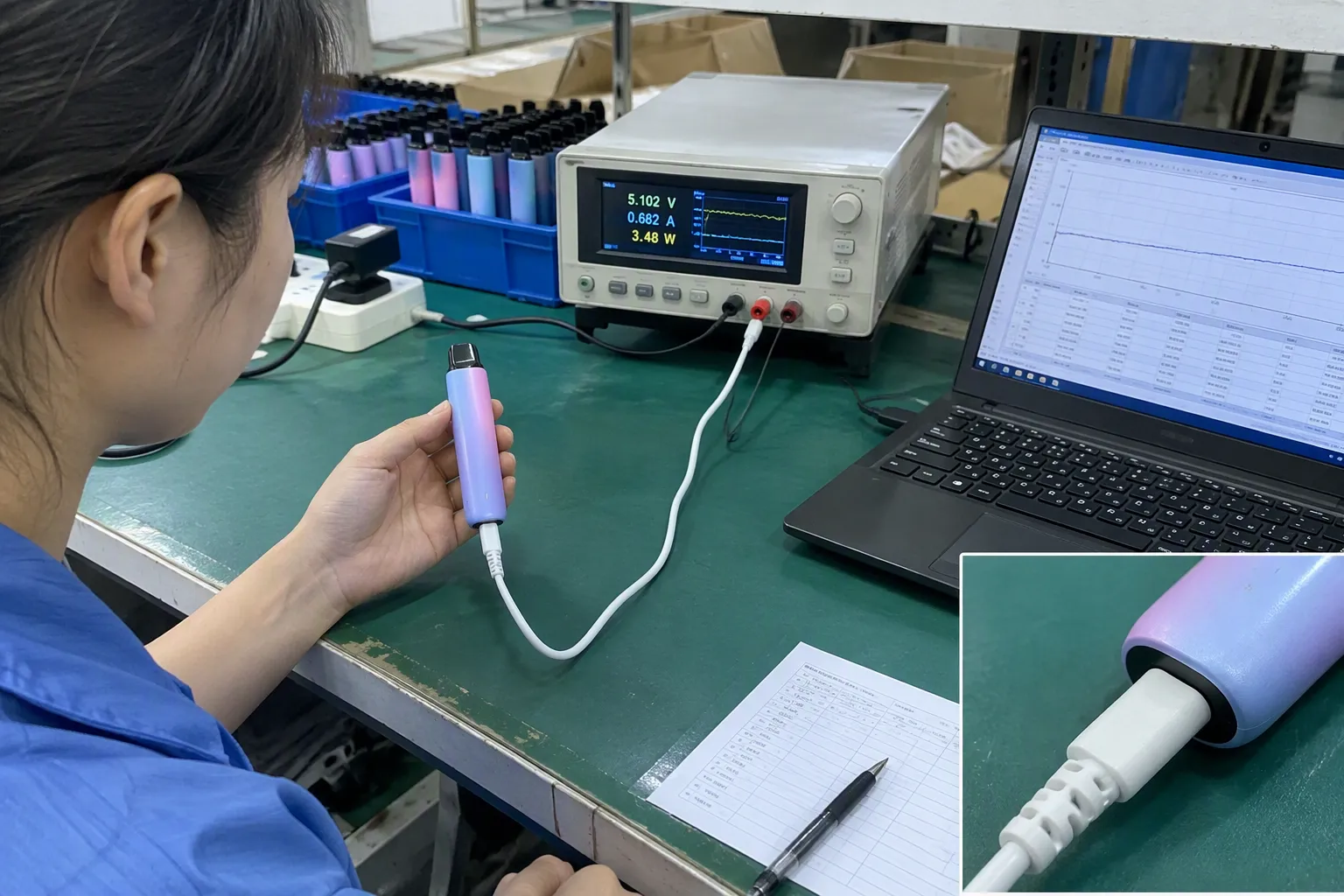 How Should USB-C Compatibility Be Tested on Reusable Vape Devices (from section: How Should USB-C Compatibility Be Teste