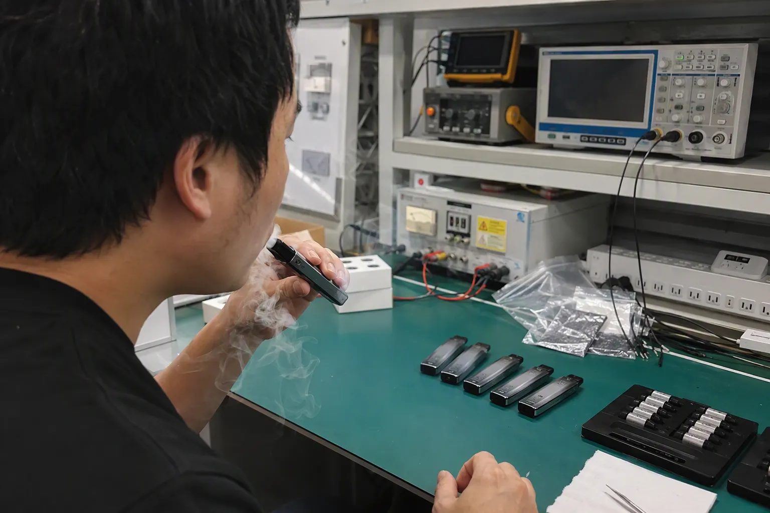 device testing (from section: What is the purpose of a pre-shipment vape inspection checklist?) — What is the purpose of