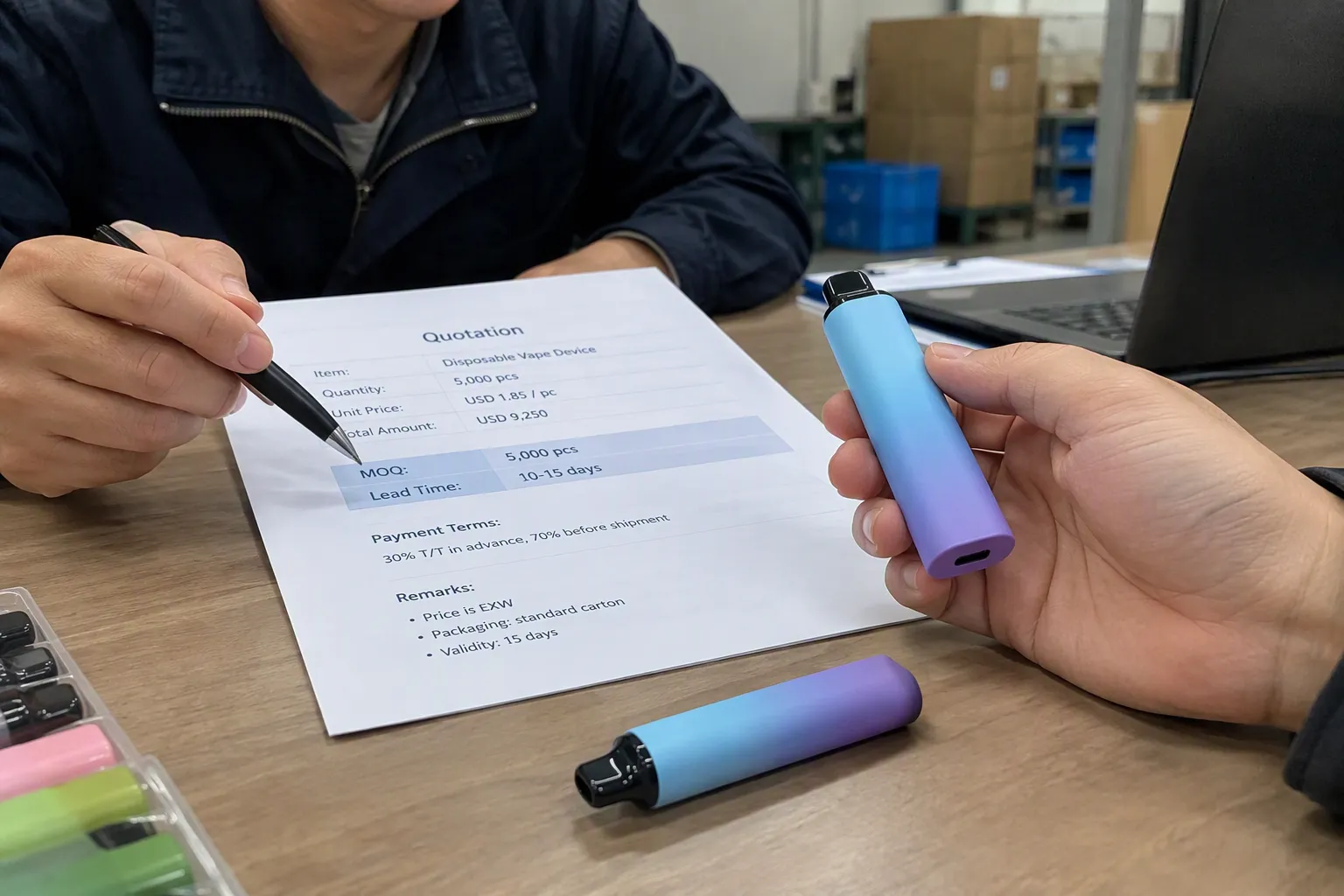 Can small European buyers order vape products with a low MOQ (from section: Can small European buyers order vape product