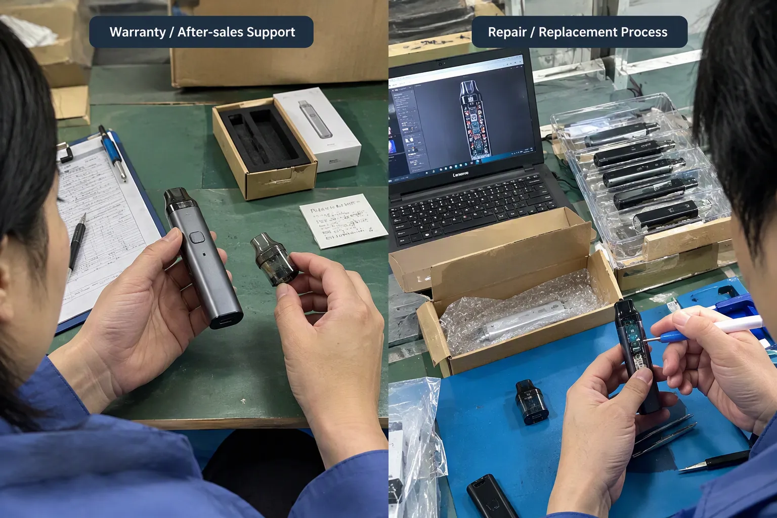 What information should staff receive about a new vape product (from section: What information should staff receive abou