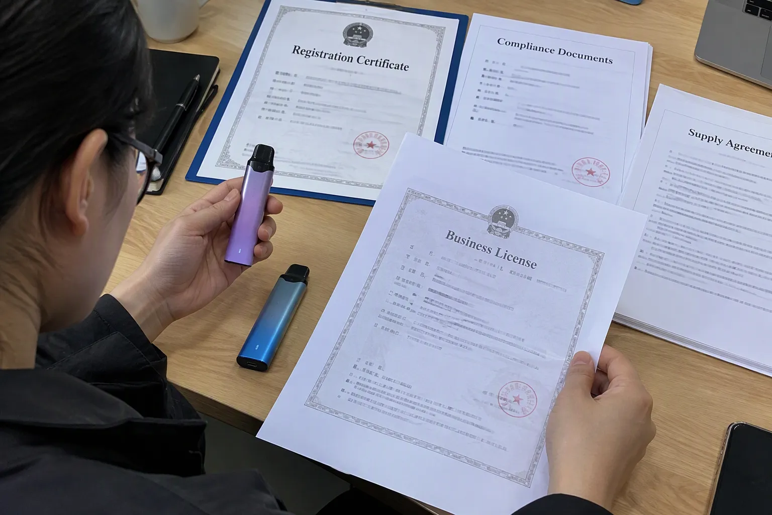 What documents should a vape importer request before ordering (from section: What documents should a vape importer reque